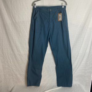 Mofiz Blue Casual Women's 100% Cotton Capri Pants Size XL #795